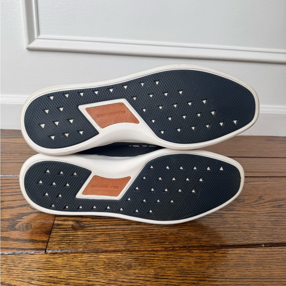 Wolf & Shepard Men's Navy Blue Crossover Victory Trainer Sneakers. - Picture 6 of 9